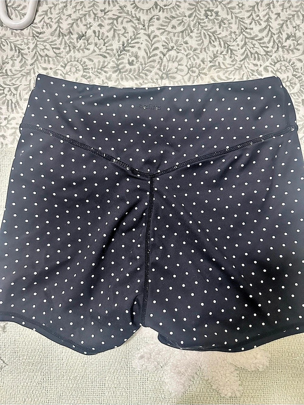 Black and white polkadot biker shorts
